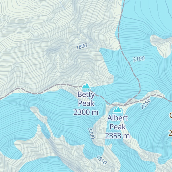 Map of Betty Peak