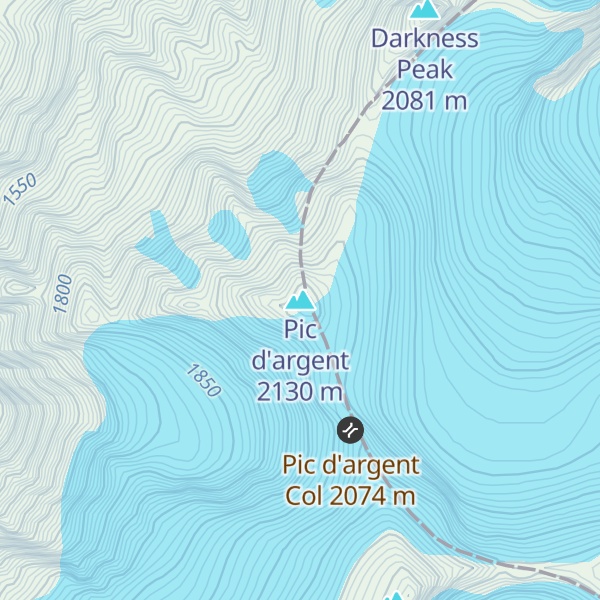 Map of Pic d'argent