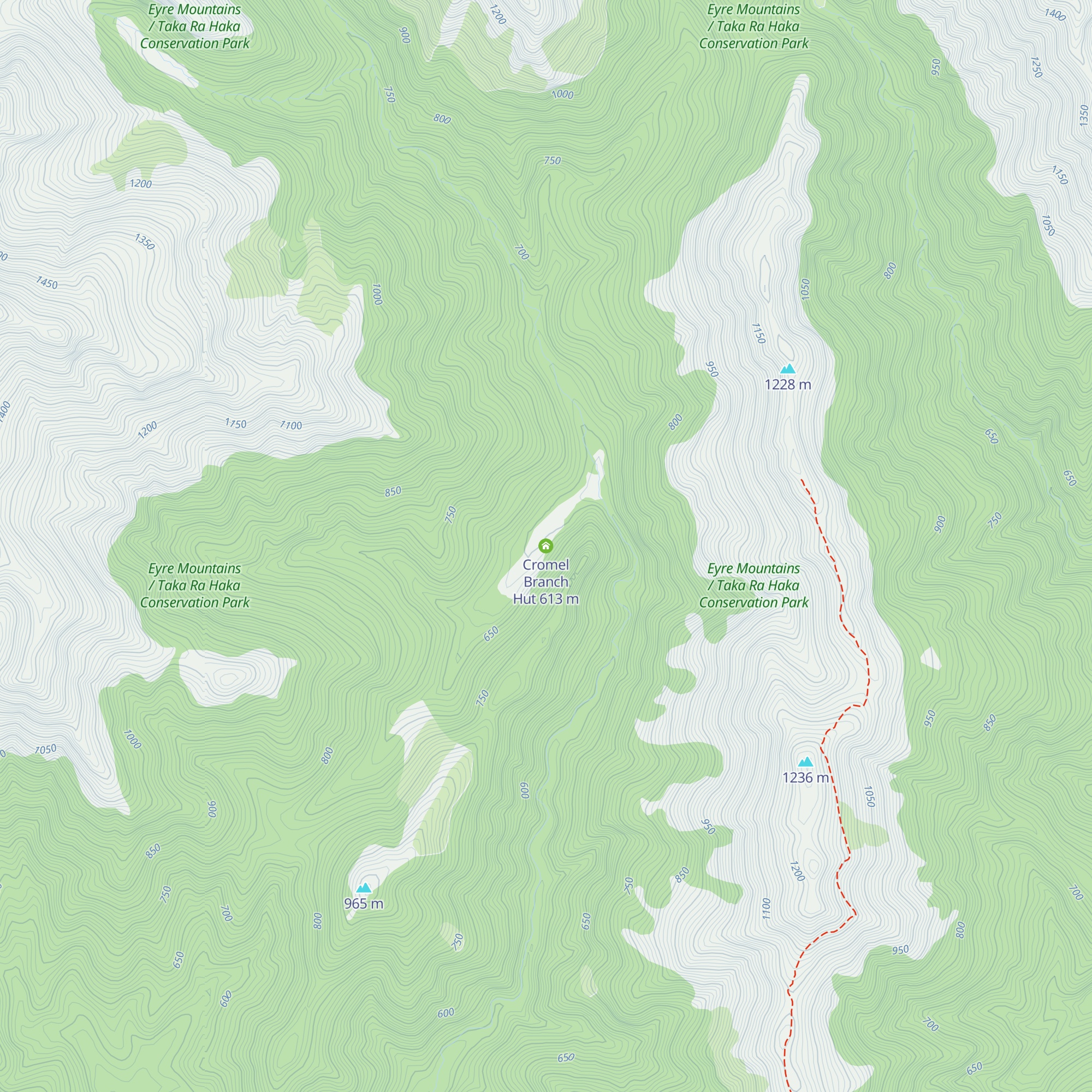 Cromel Branch Hut map