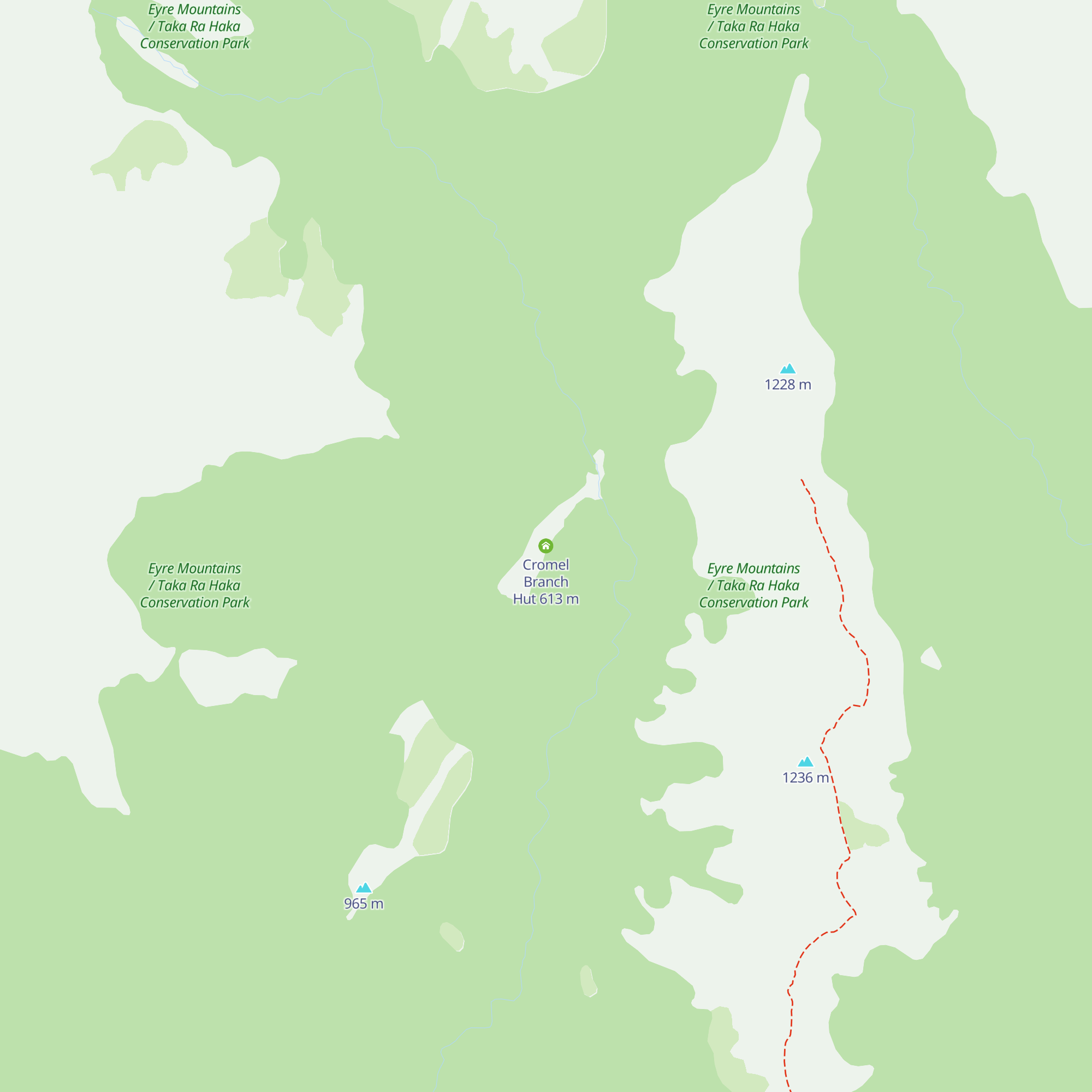 Cromel Branch Hut map
