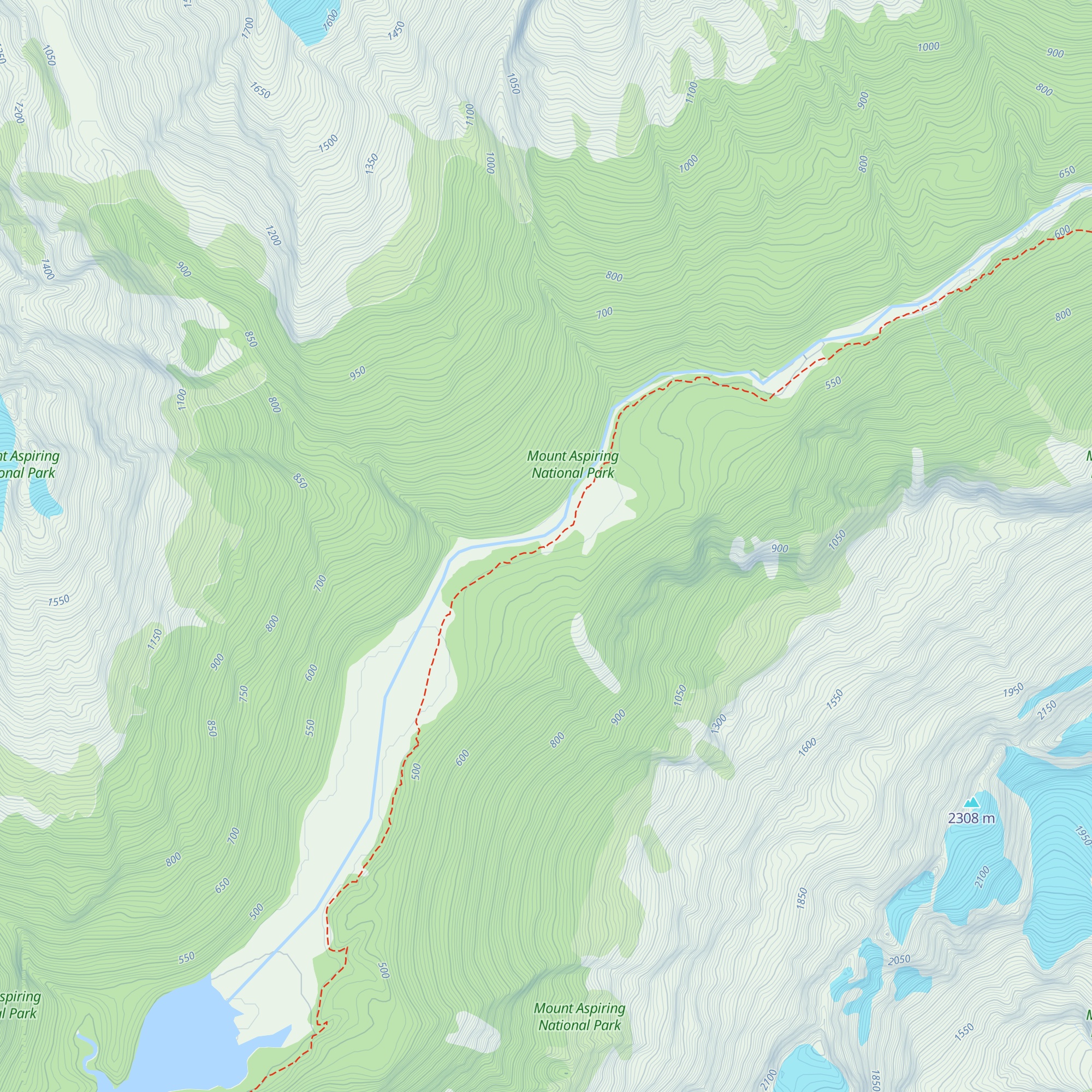Daleys Flat Hut map