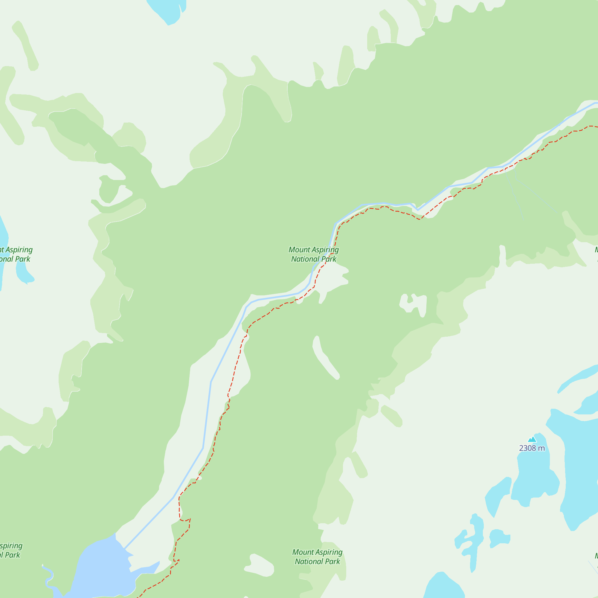 Daleys Flat Hut map