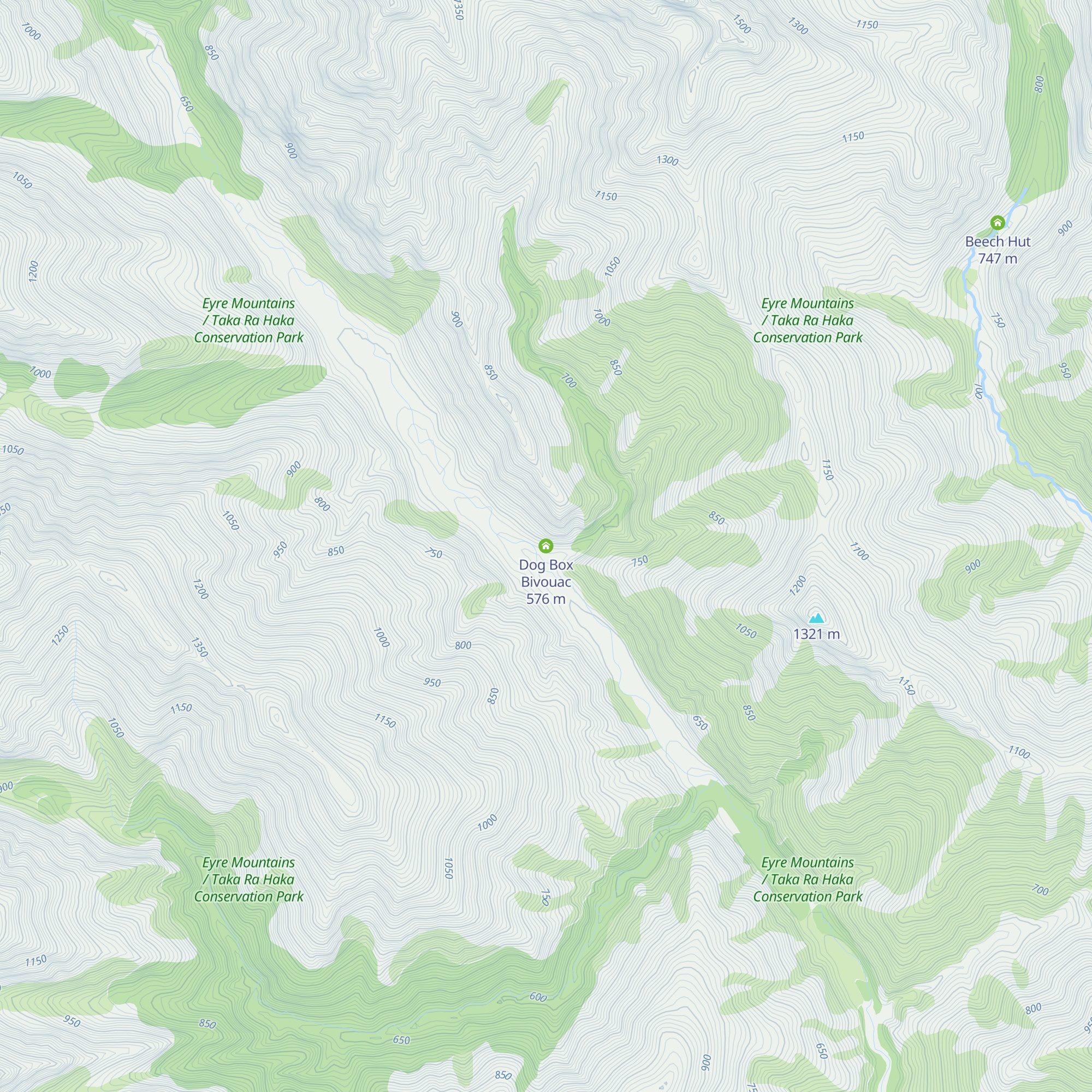 Dog Box Bivouac map
