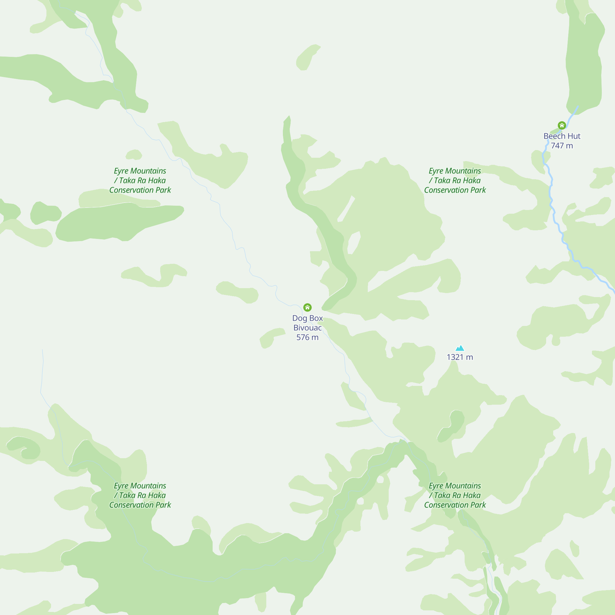 Dog Box Bivouac map