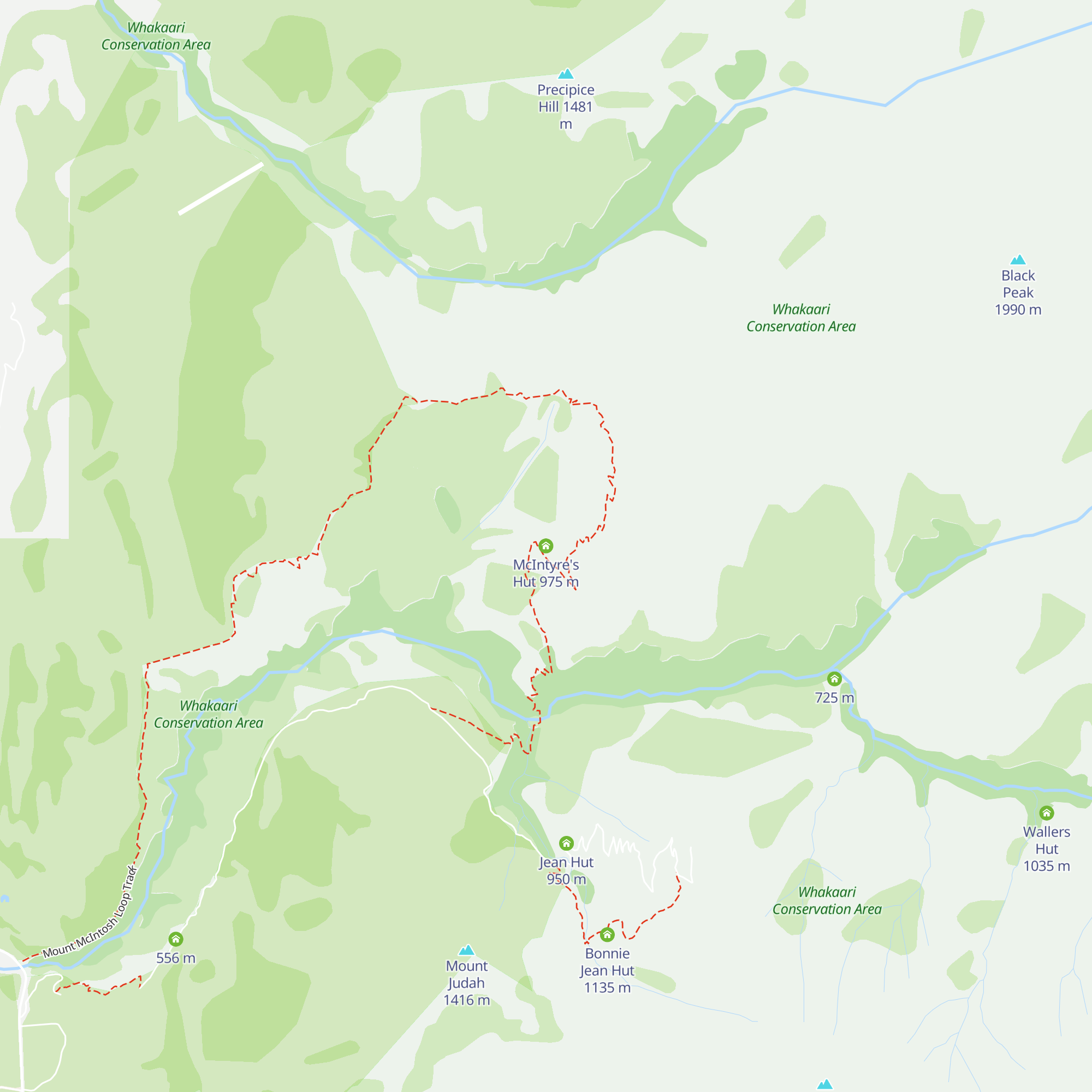 McIntyre's Hut map