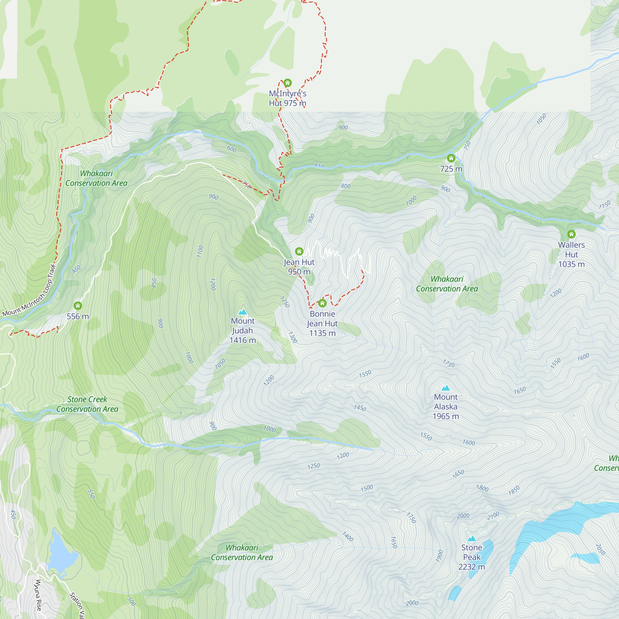 Bonnie Jean Hut map