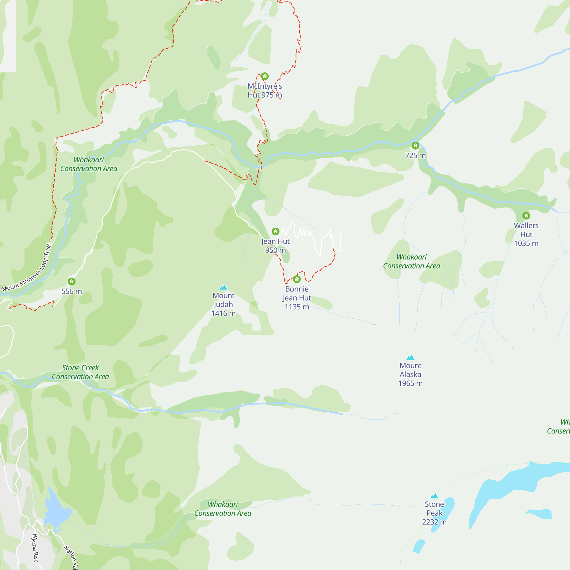 Bonnie Jean Hut map