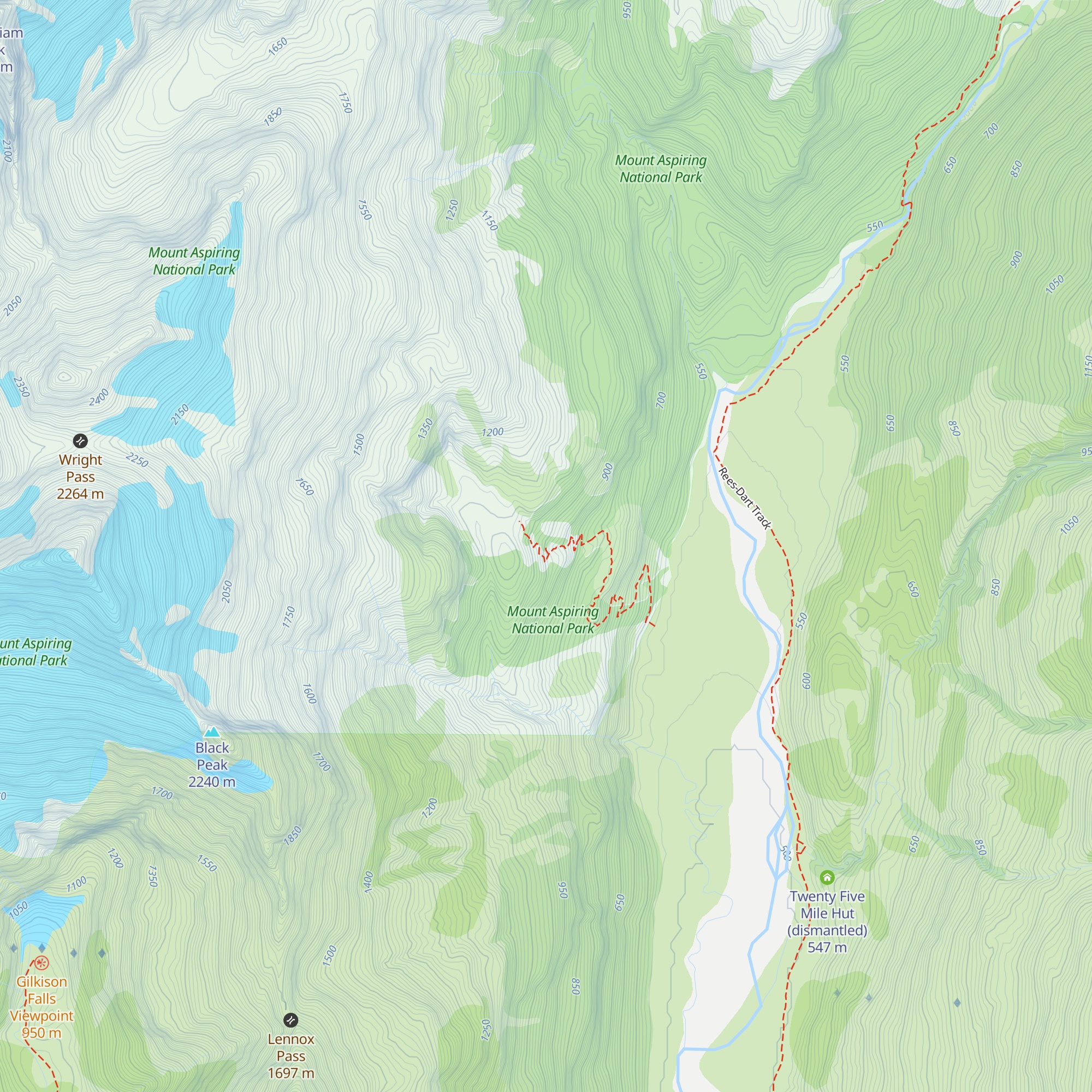 Earnslaw Hut map