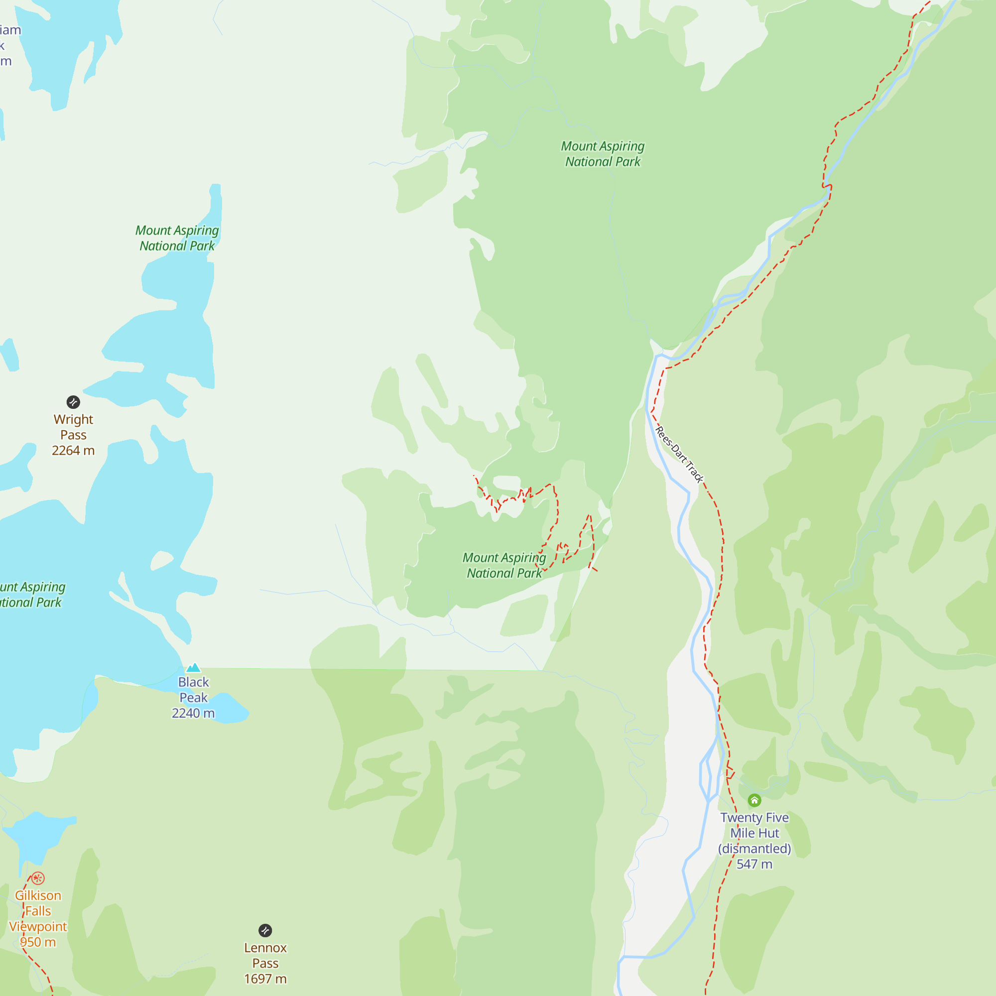 Earnslaw Hut map
