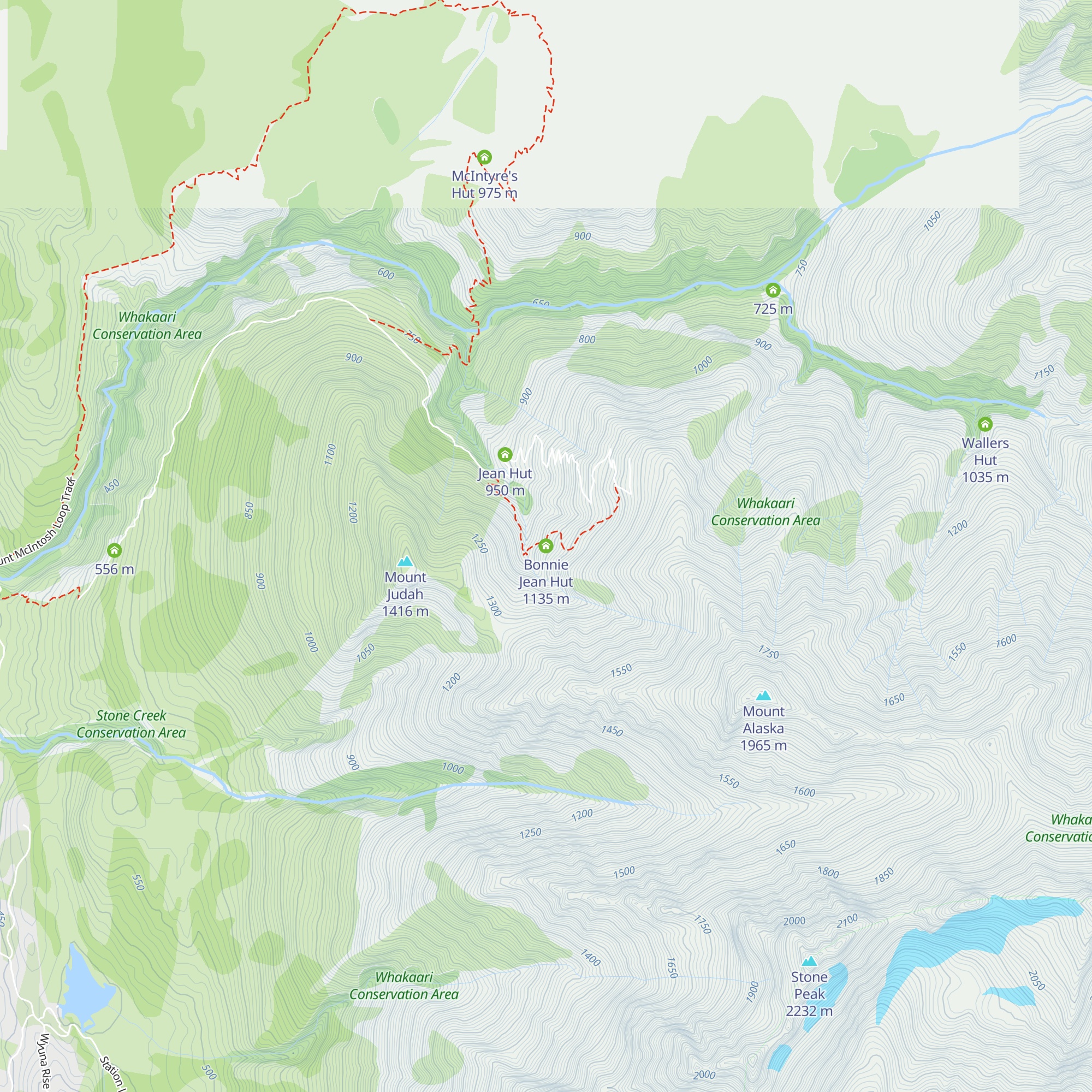 Bonnie Jean Hut map