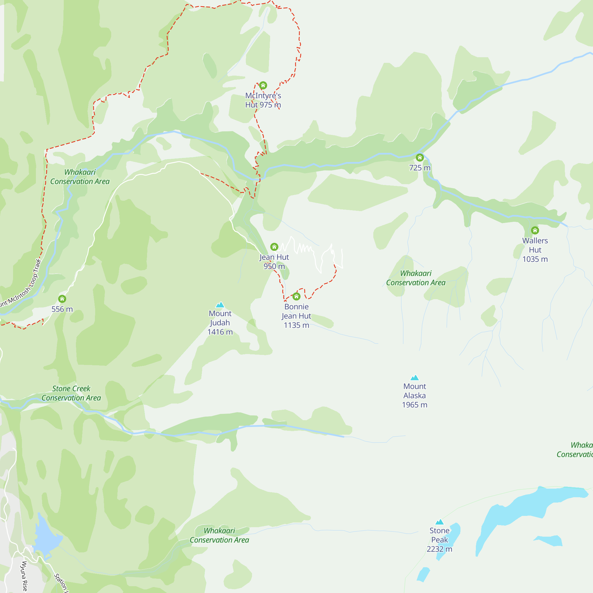 Bonnie Jean Hut map