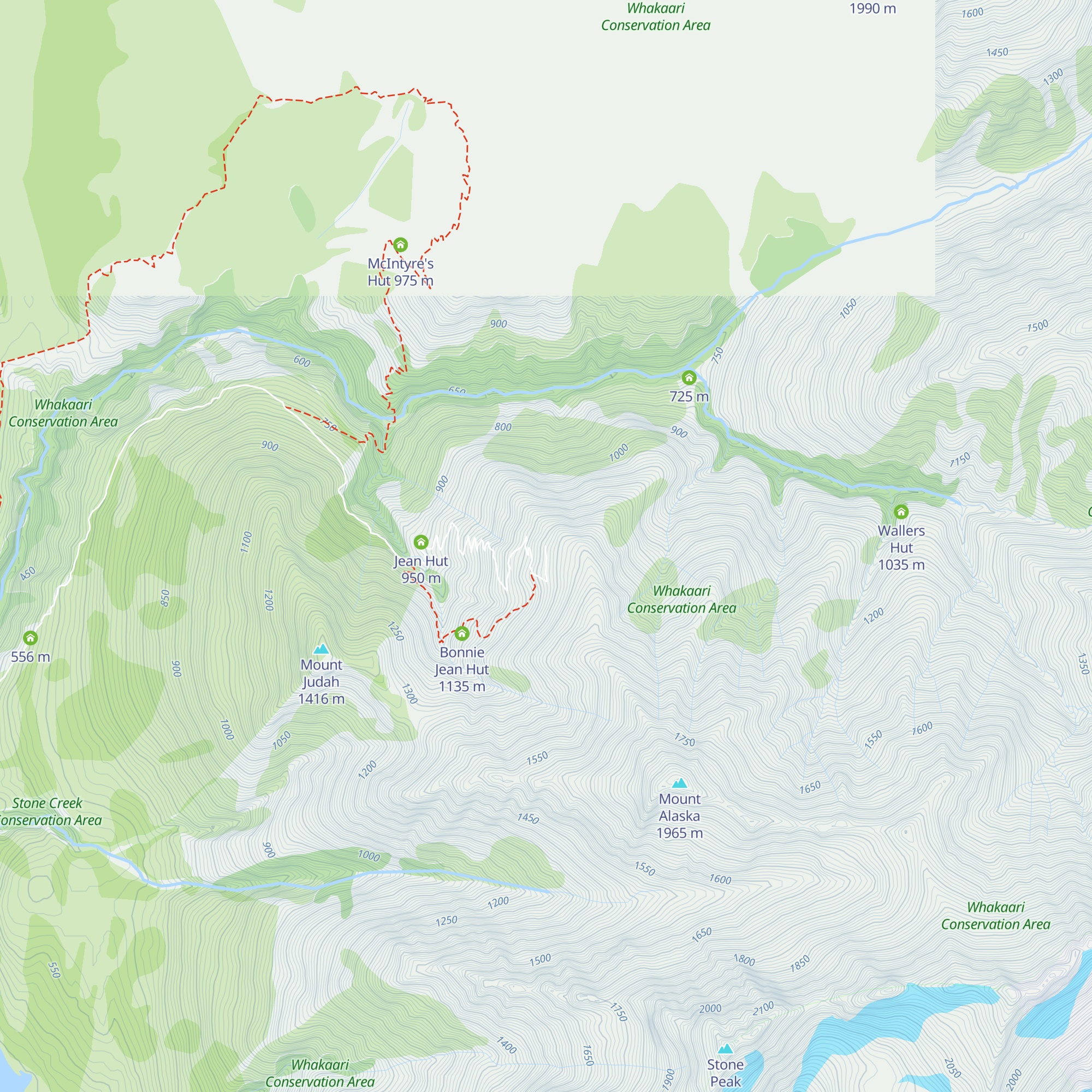 Heather Jock Hut map