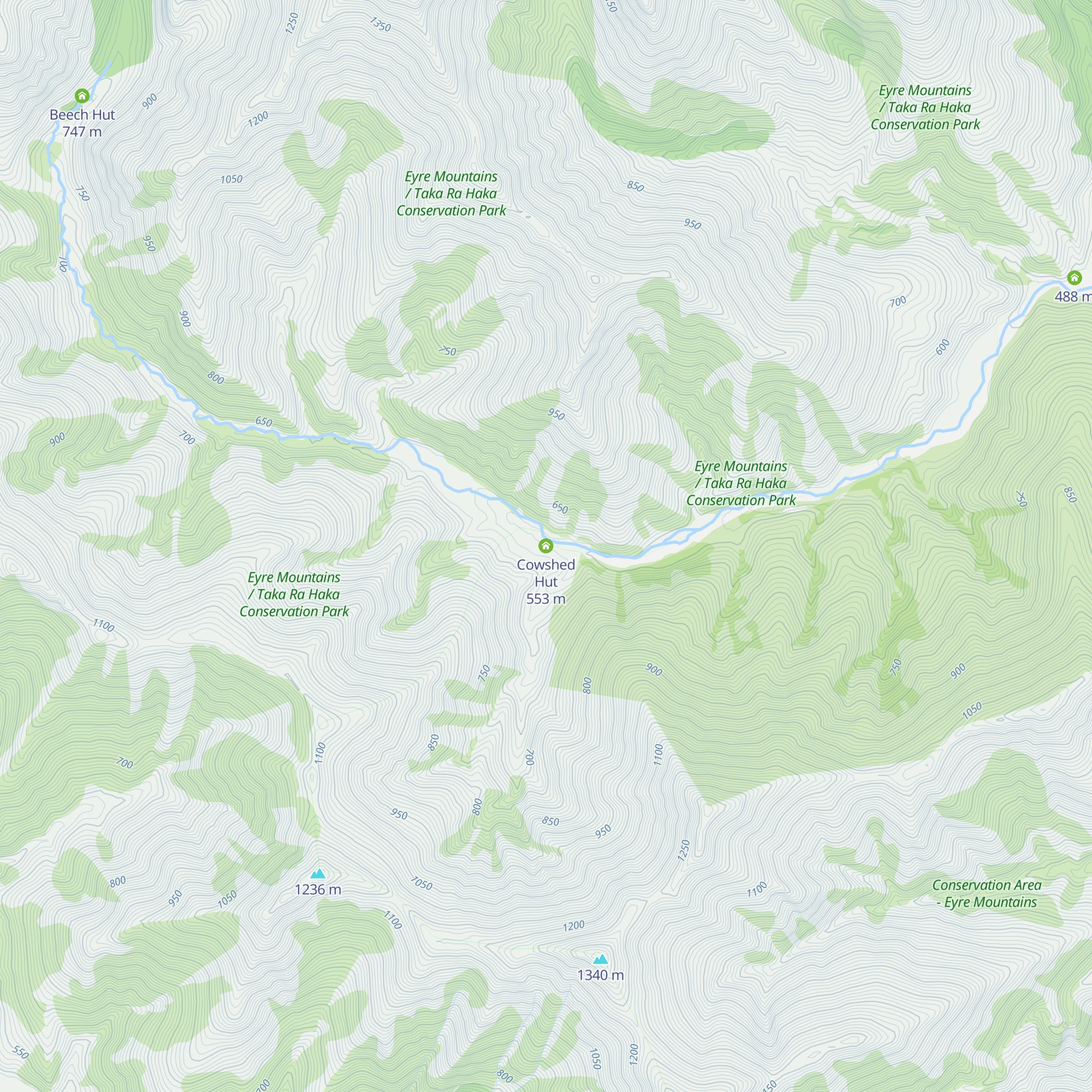 Cowshed Hut map