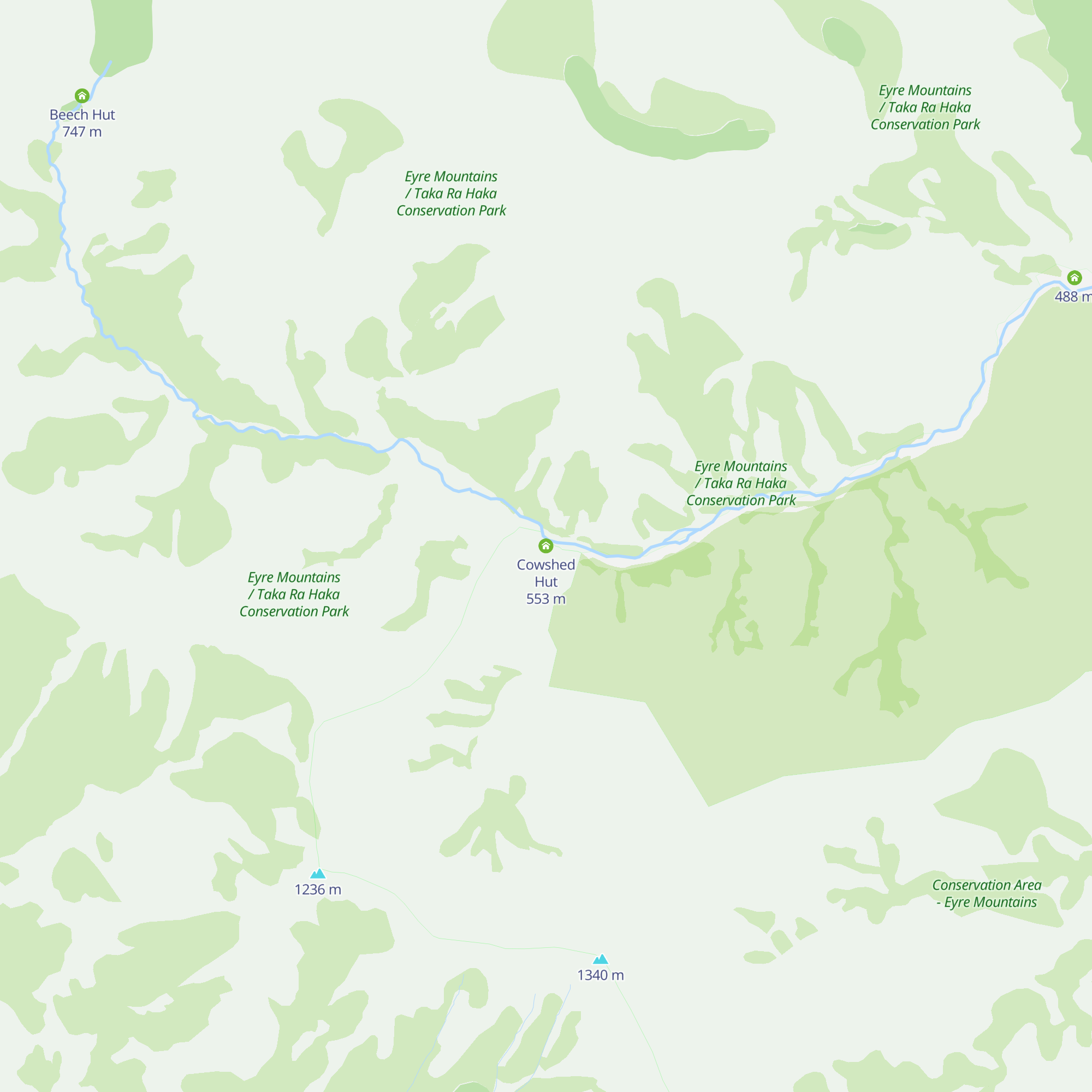 Cowshed Hut map
