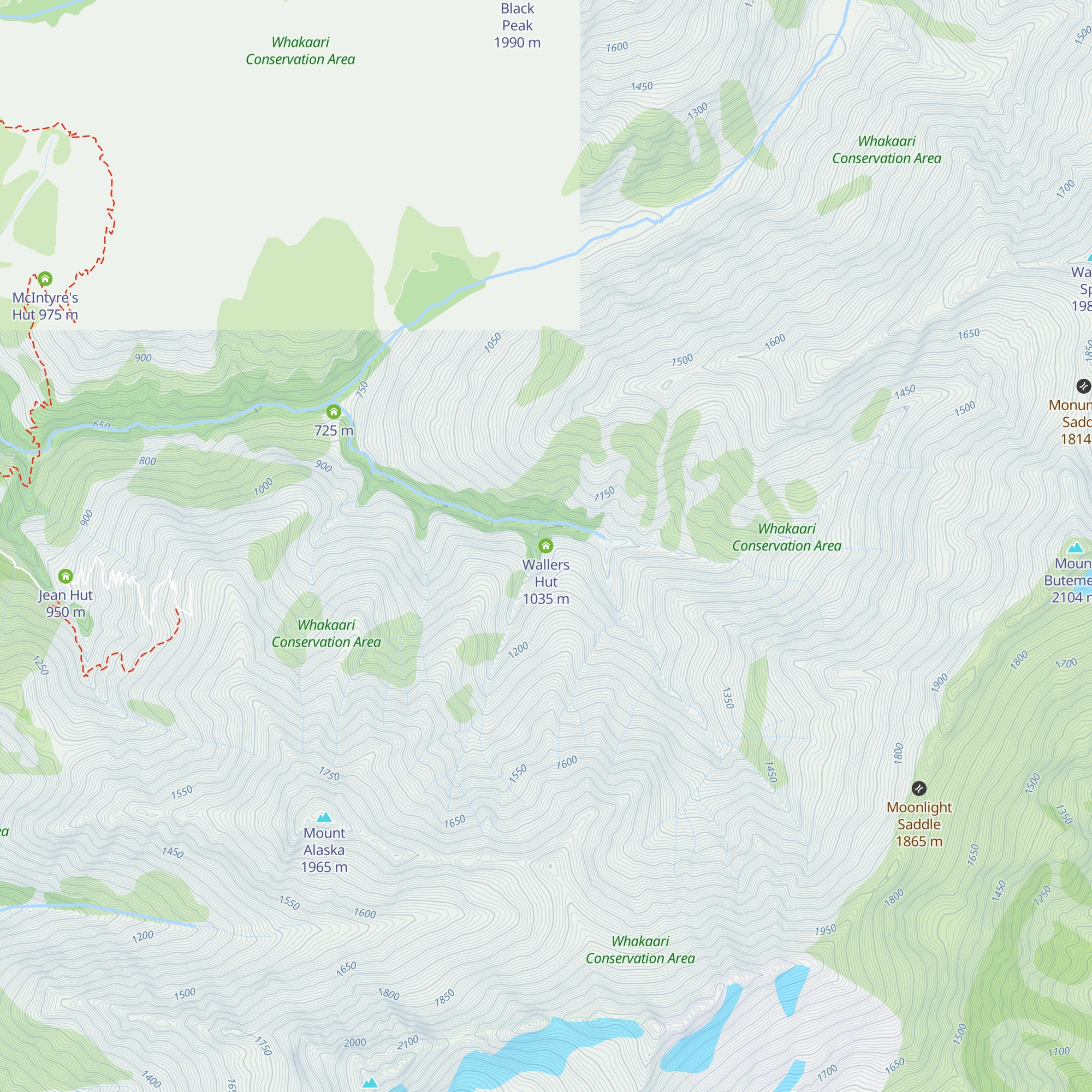Wallers Hut map