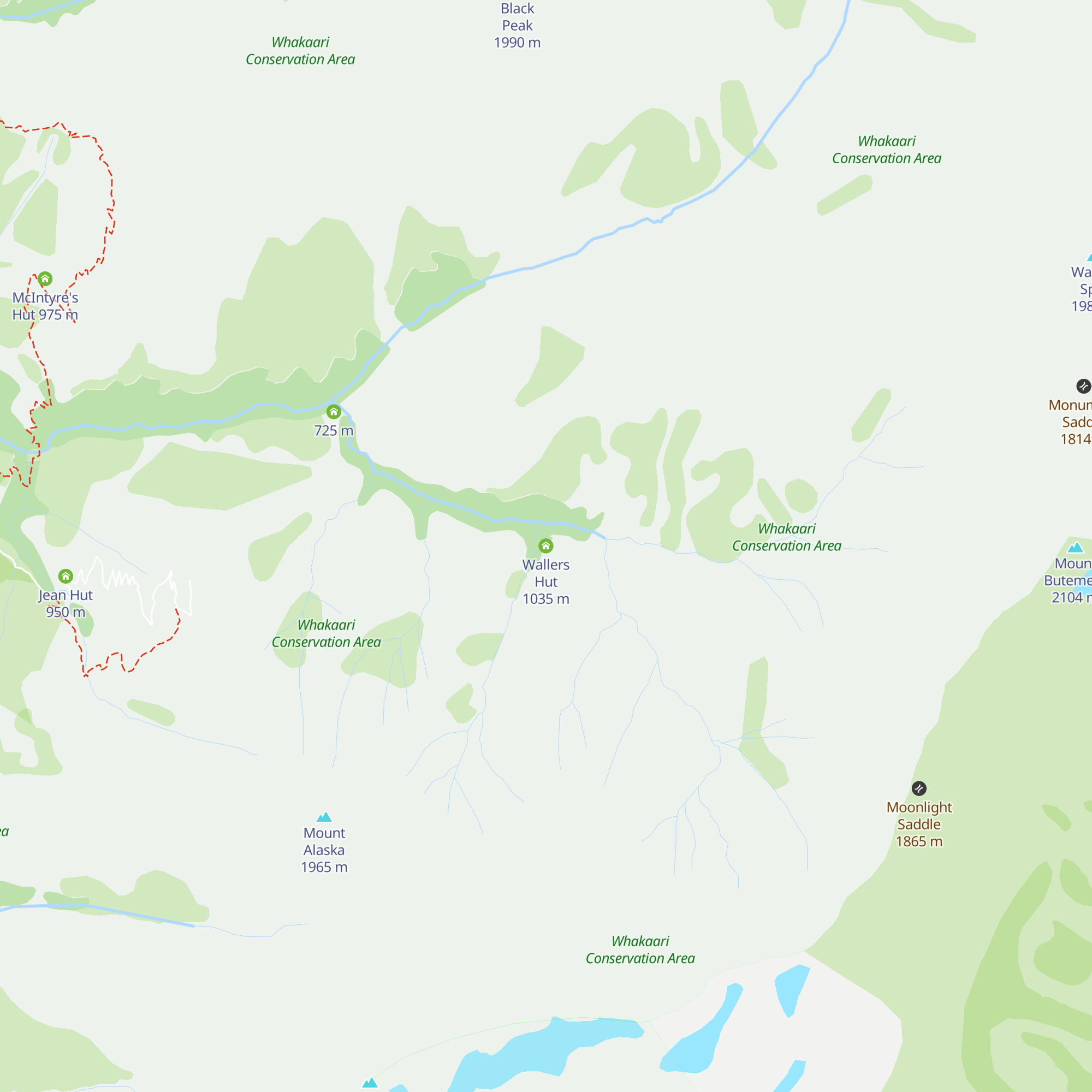 Wallers Hut map