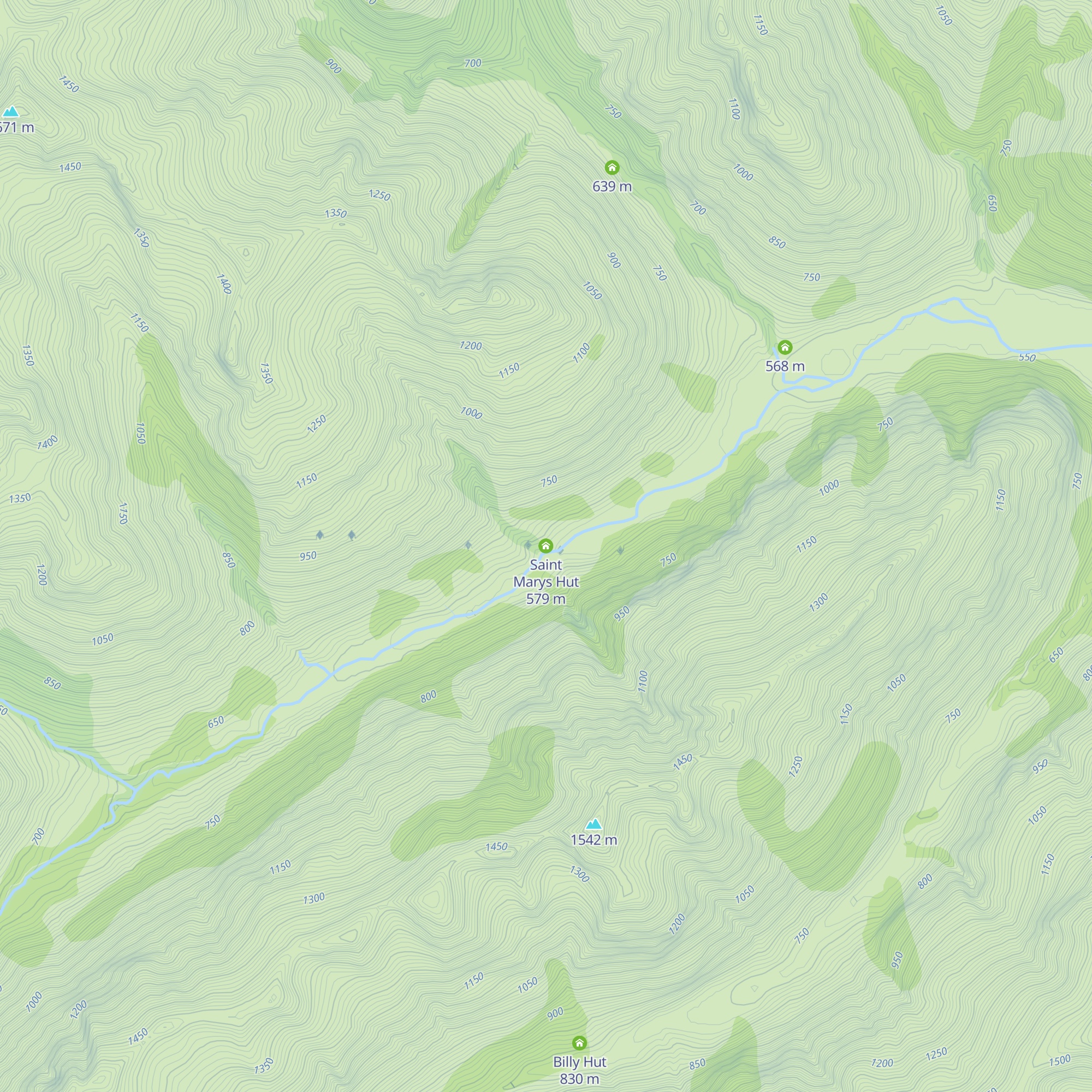 Saint Marys Hut map