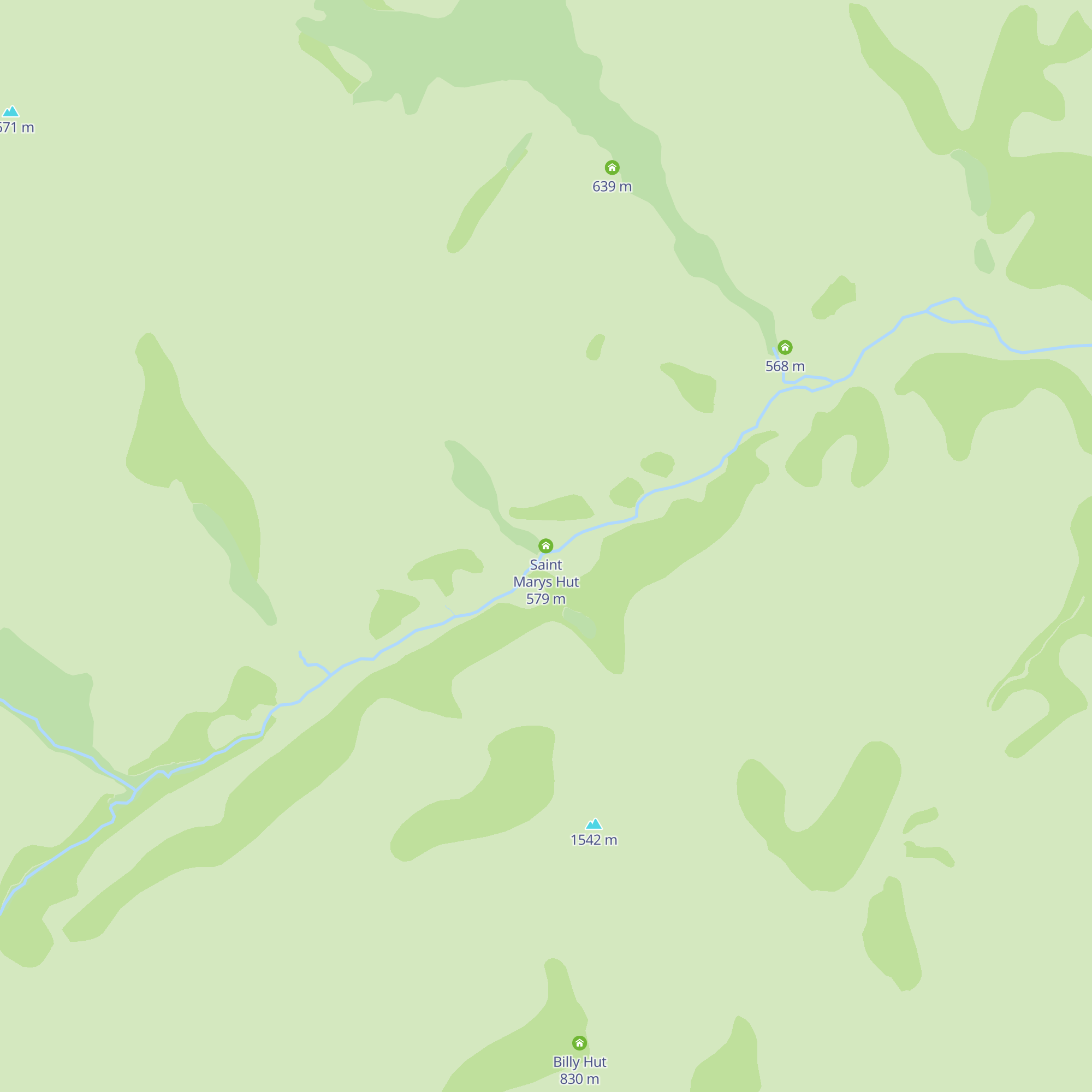 Saint Marys Hut map