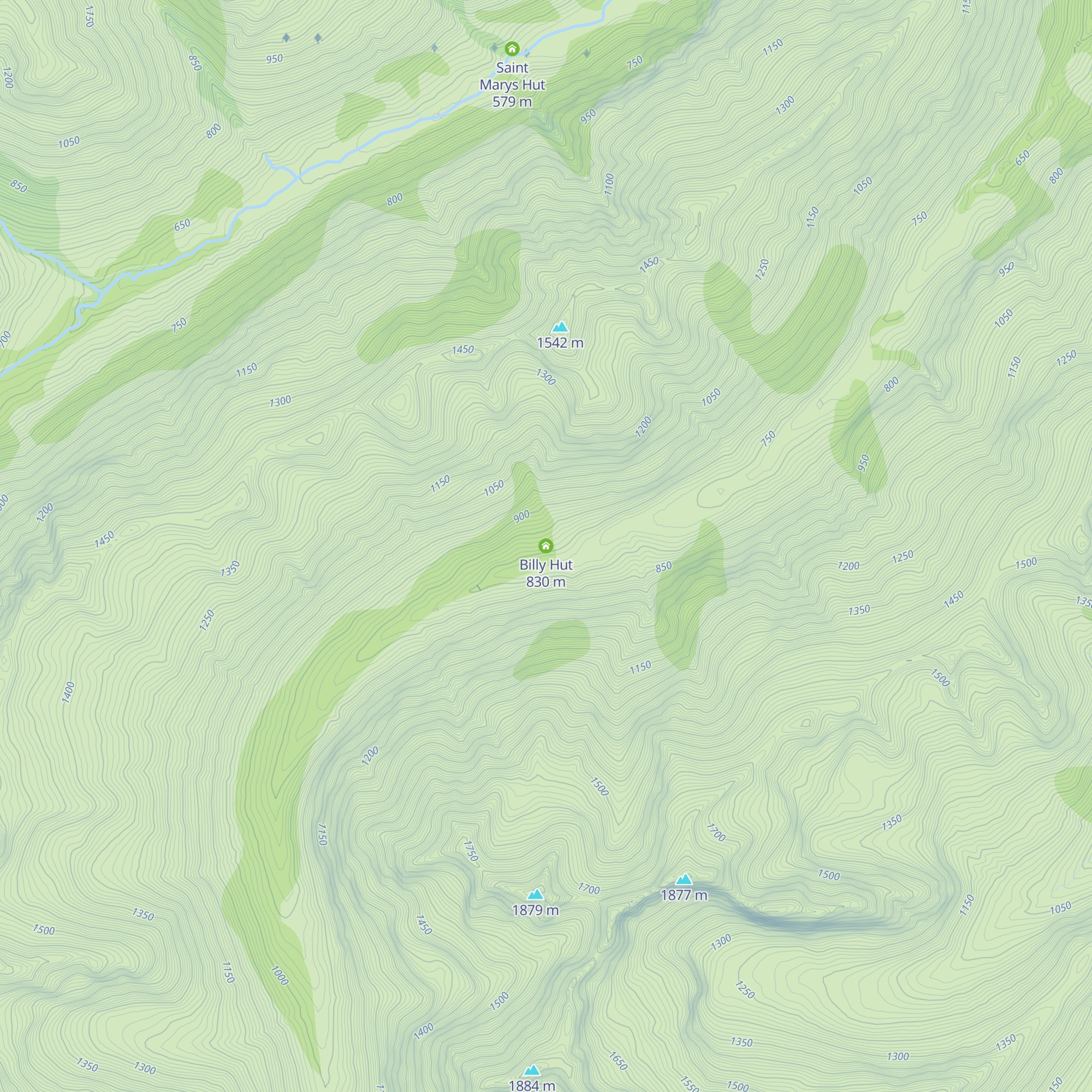 Billy Hut map