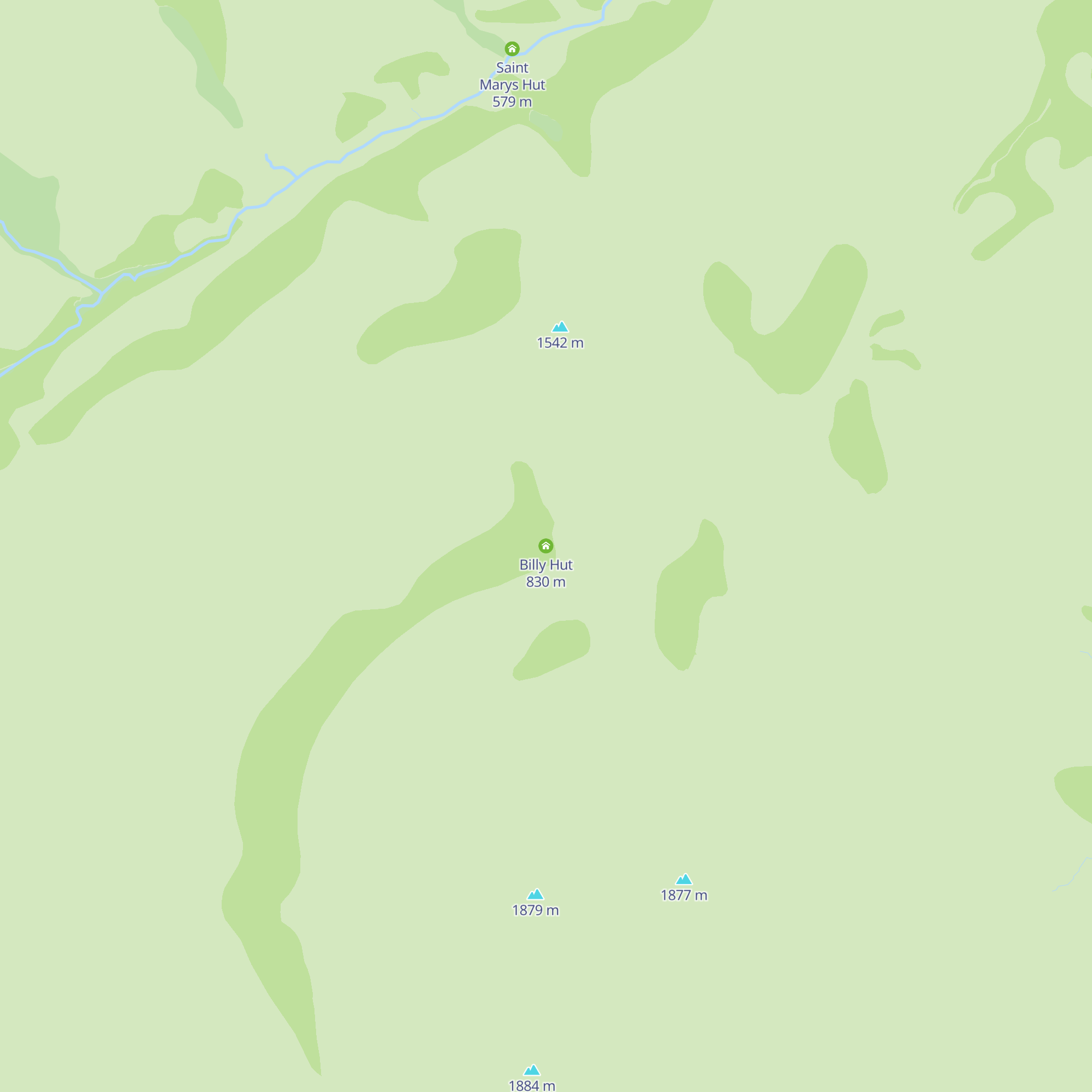 Billy Hut map