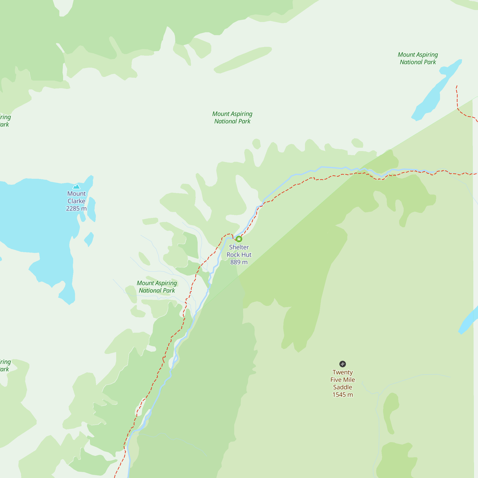Shelter Rock Hut map