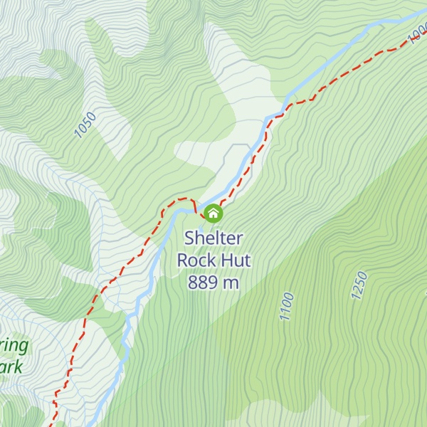 Map of Shelter Rock Hut