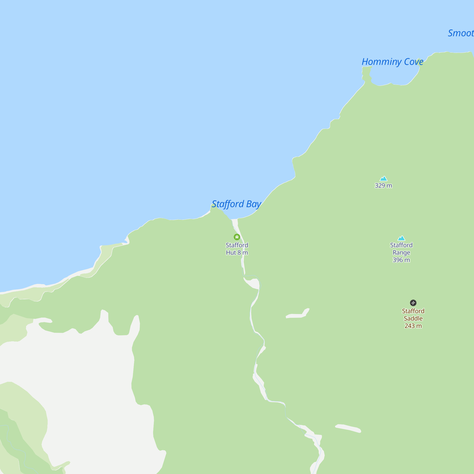 Stafford Hut map