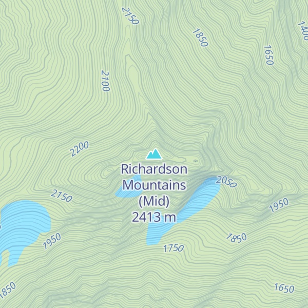 Map of Richardson Mountains (Mid)