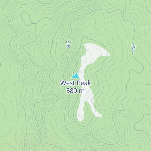 Map of West Peak