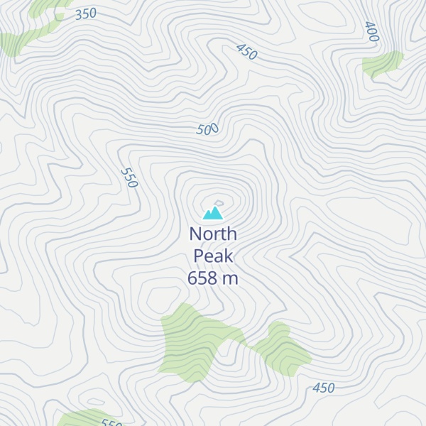Map of North Peak