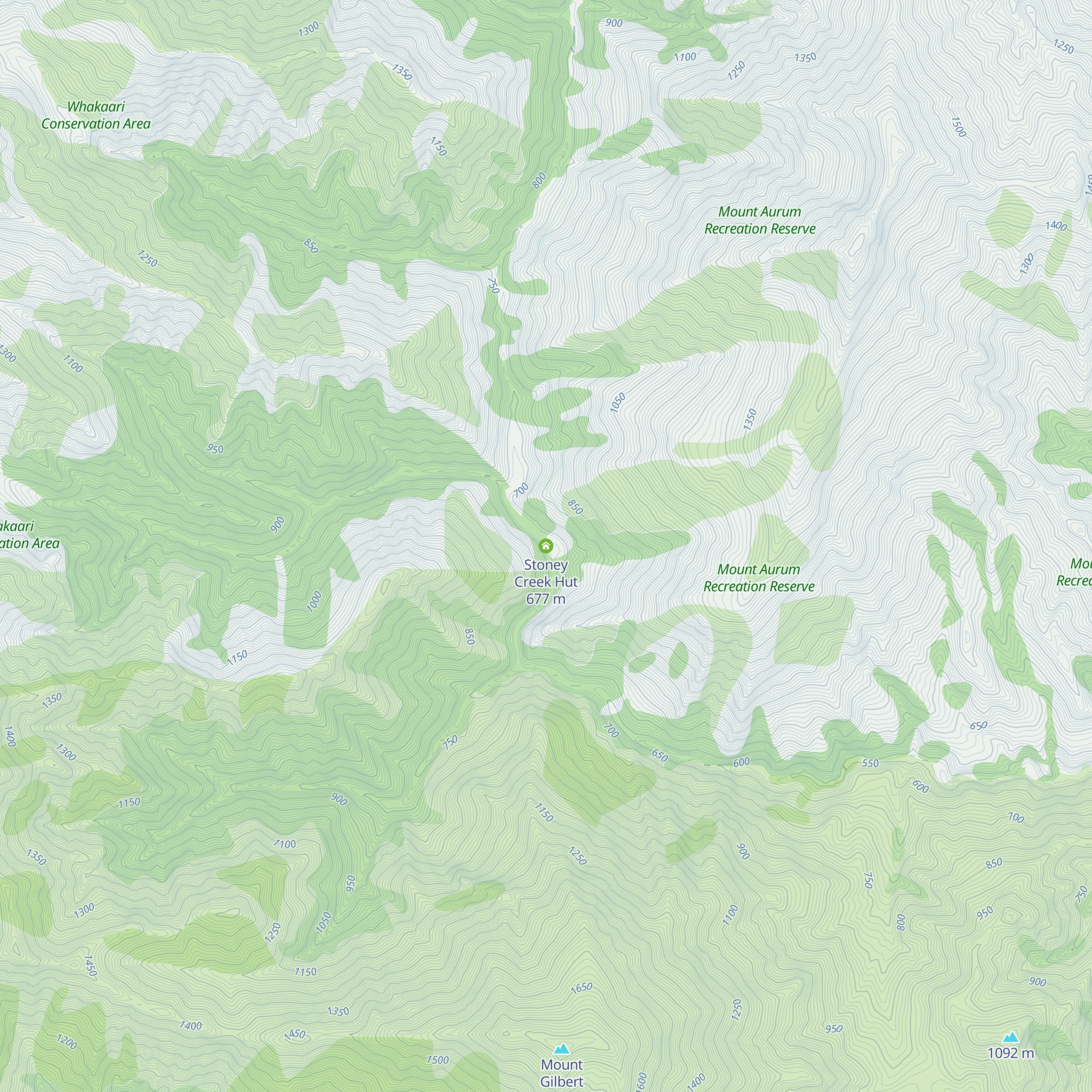 Stoney Creek Hut map