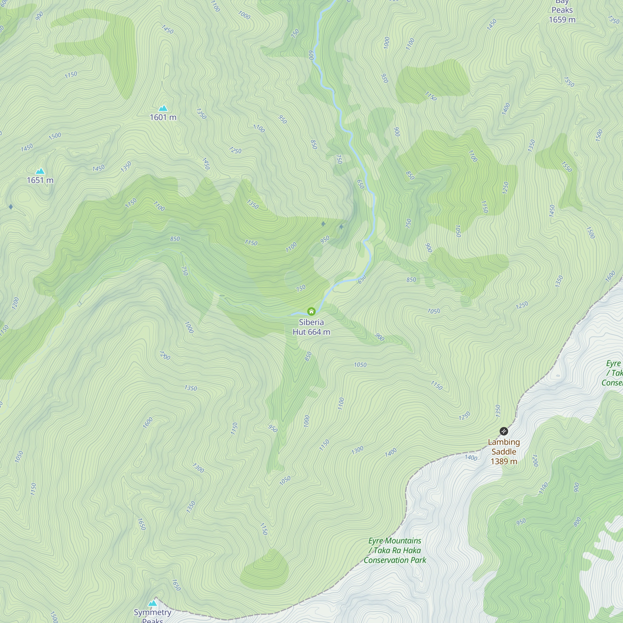 Siberia Hut map