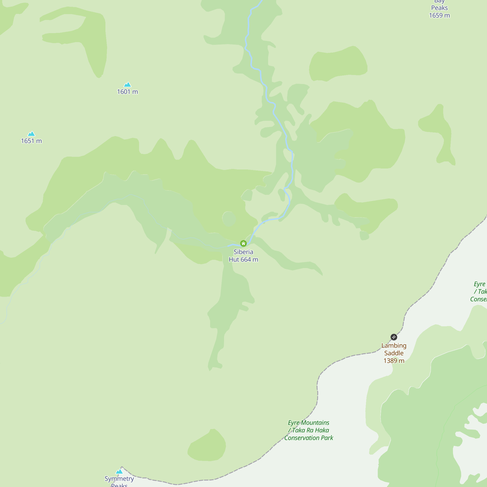 Siberia Hut map