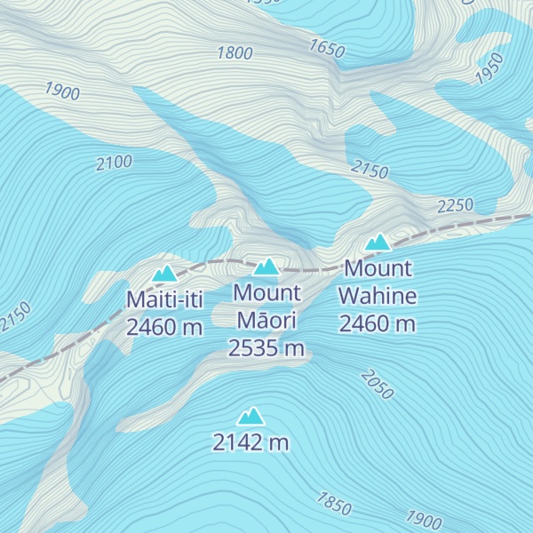 Map of Mount Māori