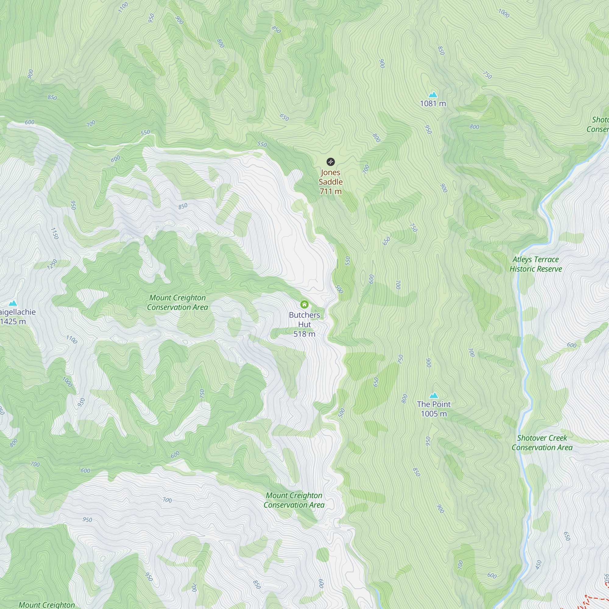 Butchers Hut map