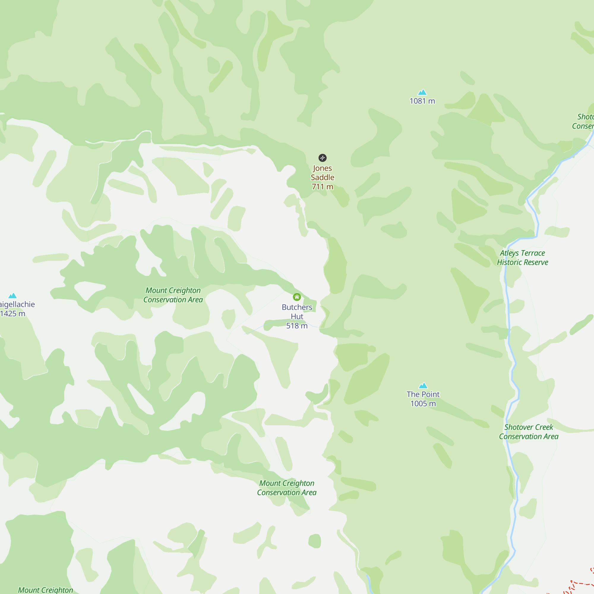 Butchers Hut map