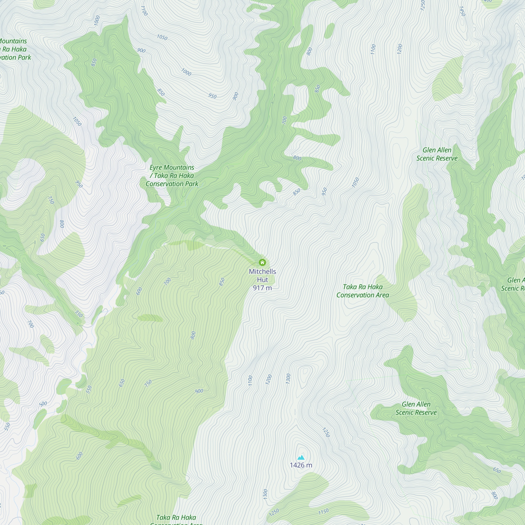 Mitchells Hut map