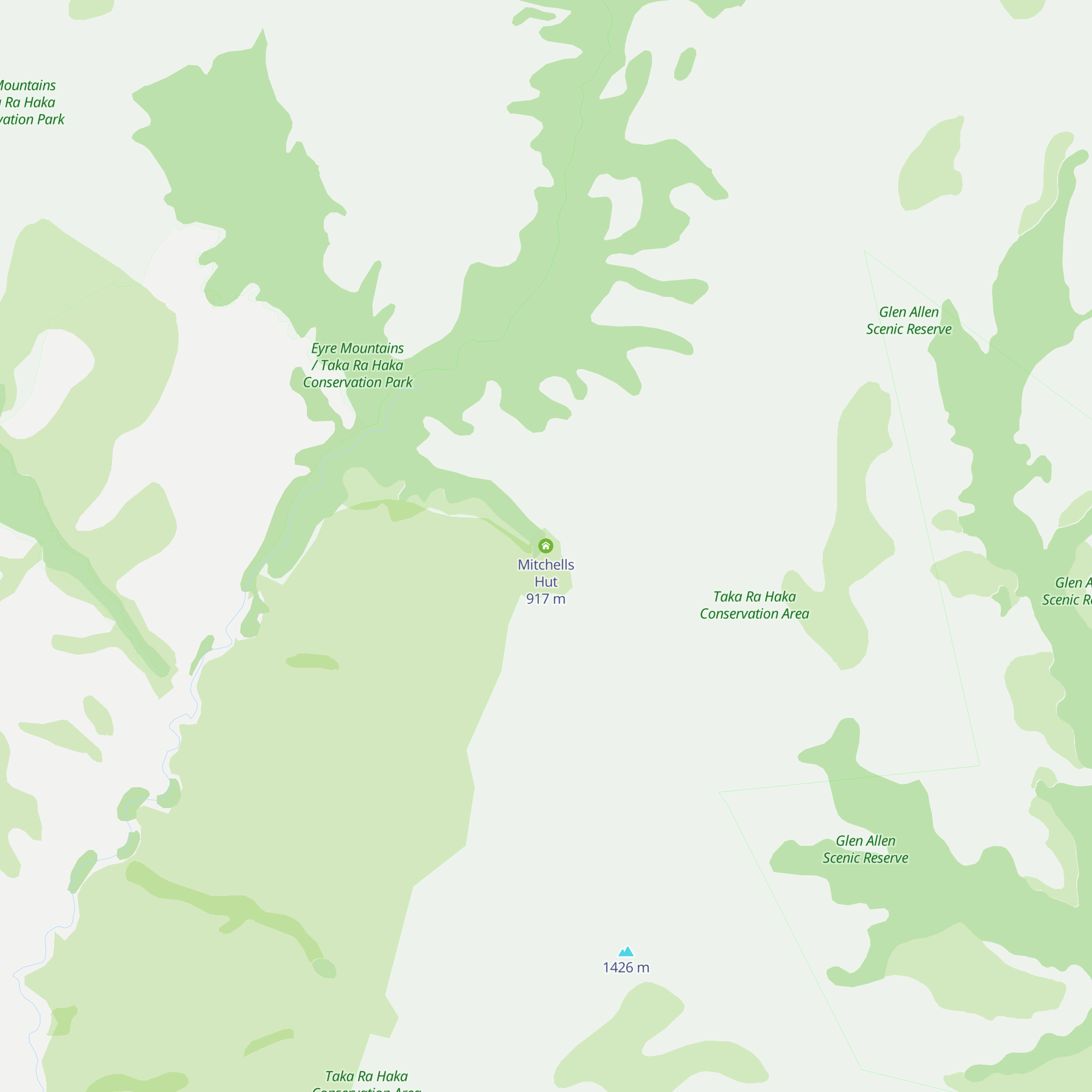 Mitchells Hut map