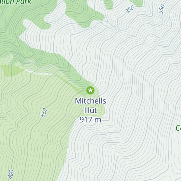 Map of Mitchells Hut
