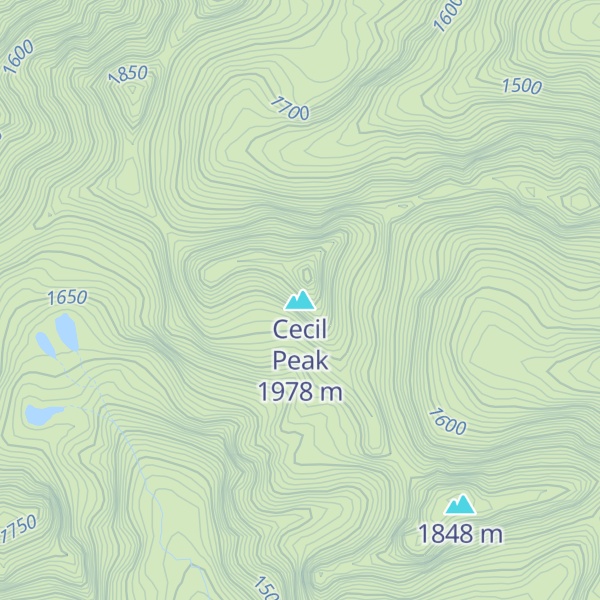 Map of Cecil Peak