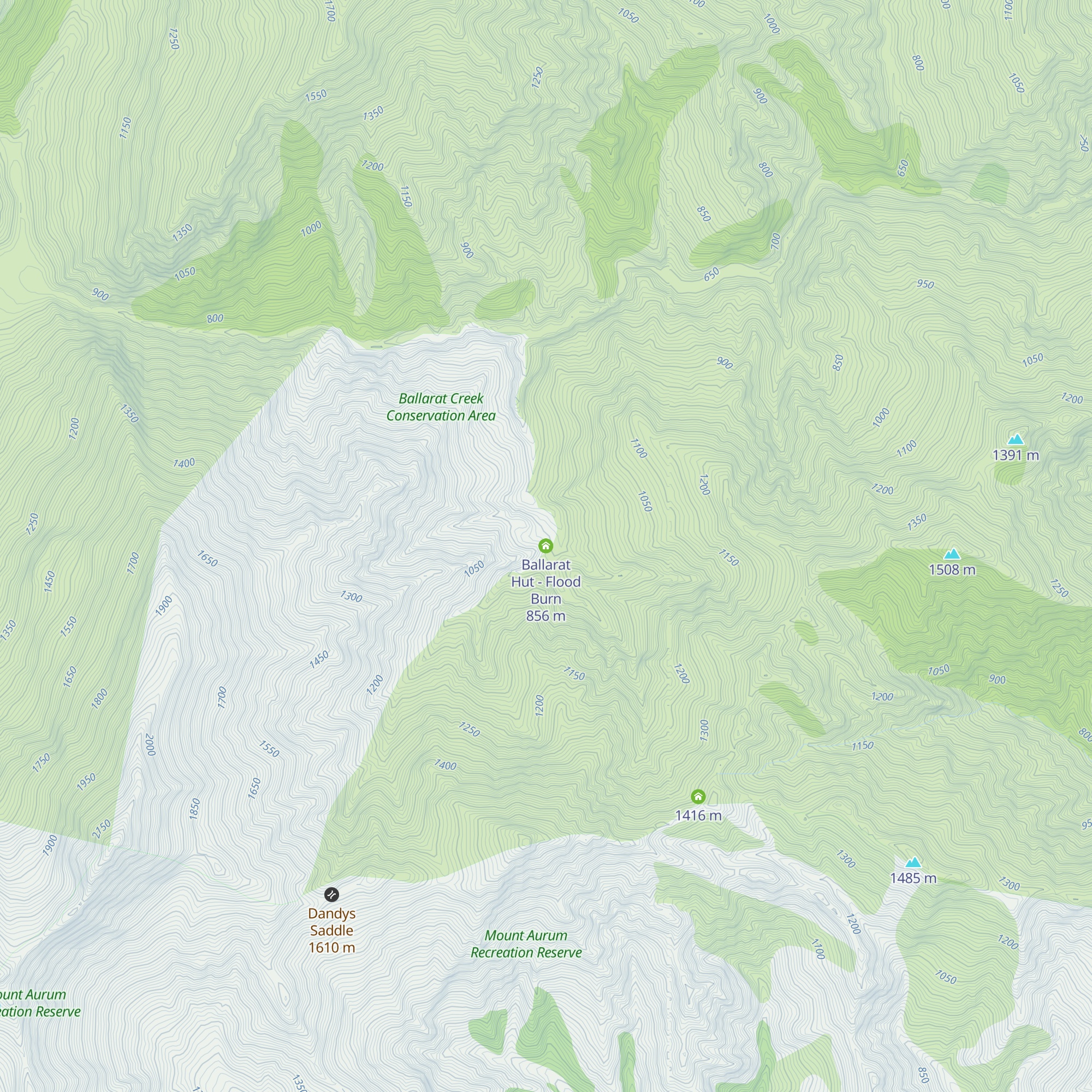 Ballarat Hut - Flood Burn map