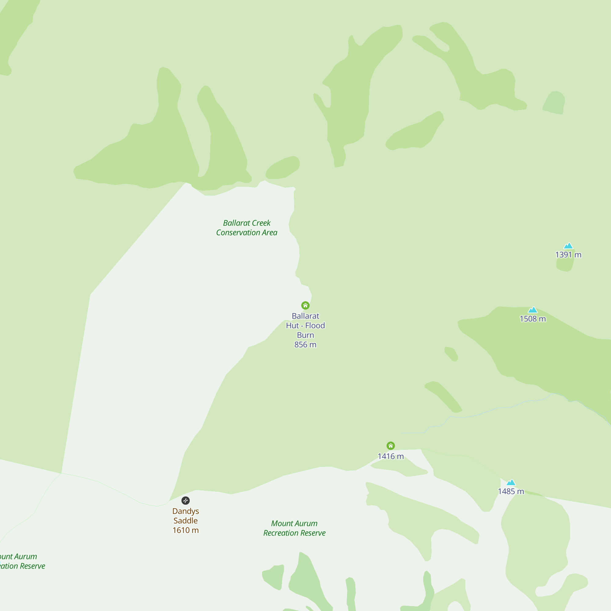 Ballarat Hut - Flood Burn map