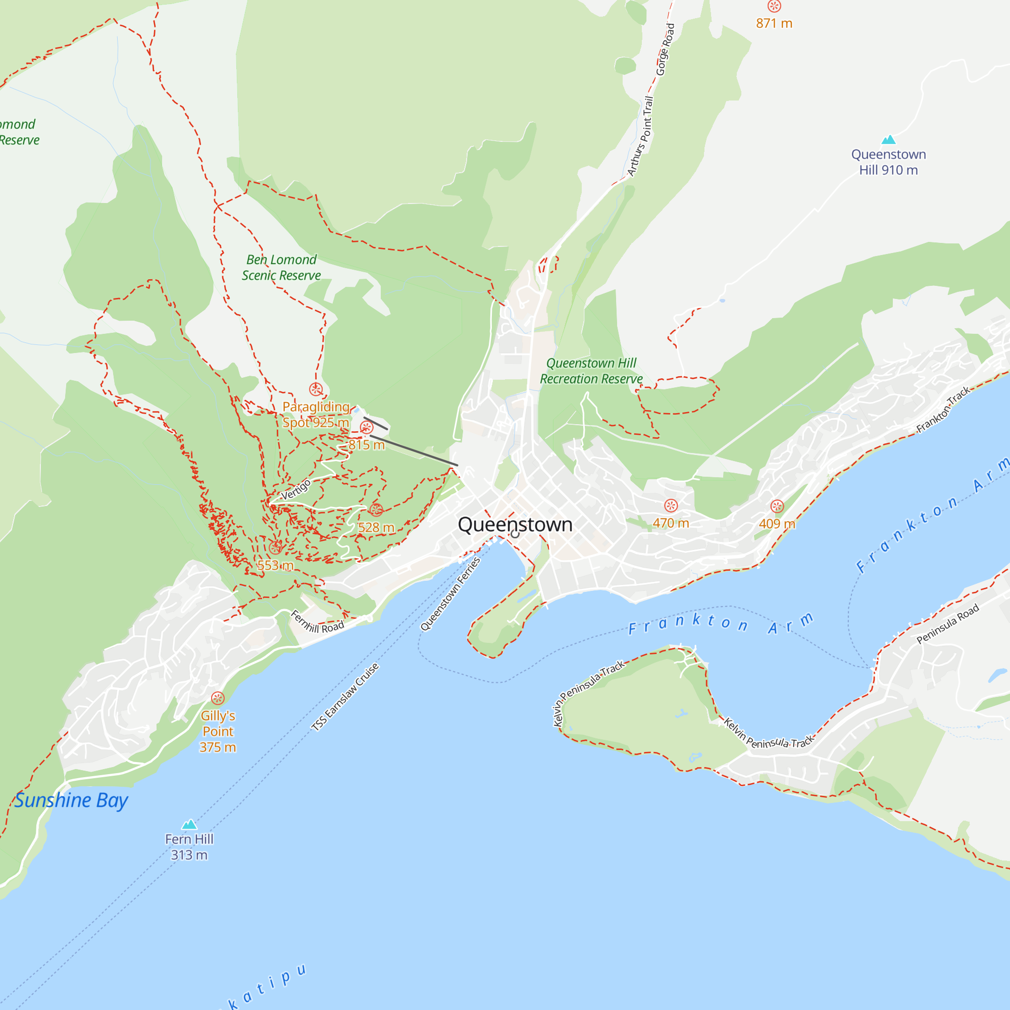 Coronet Peak & The Remarkables Snow Centre & Rentals map