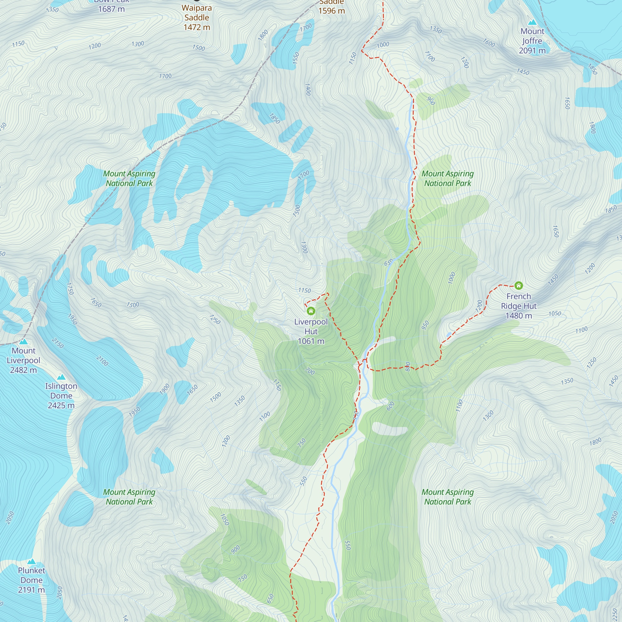 Liverpool Hut map