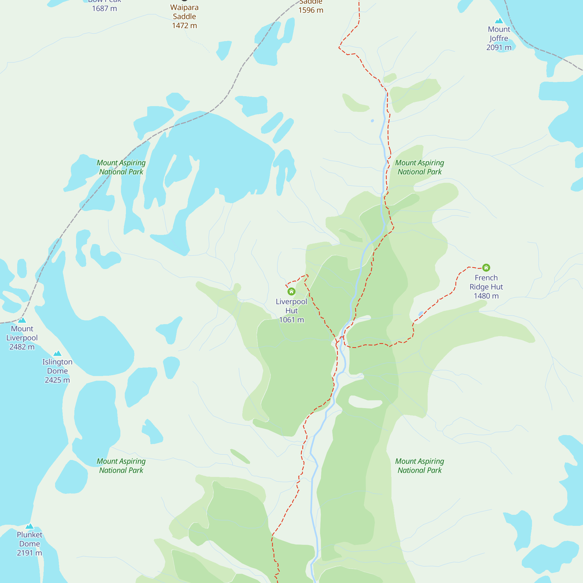 Liverpool Hut map