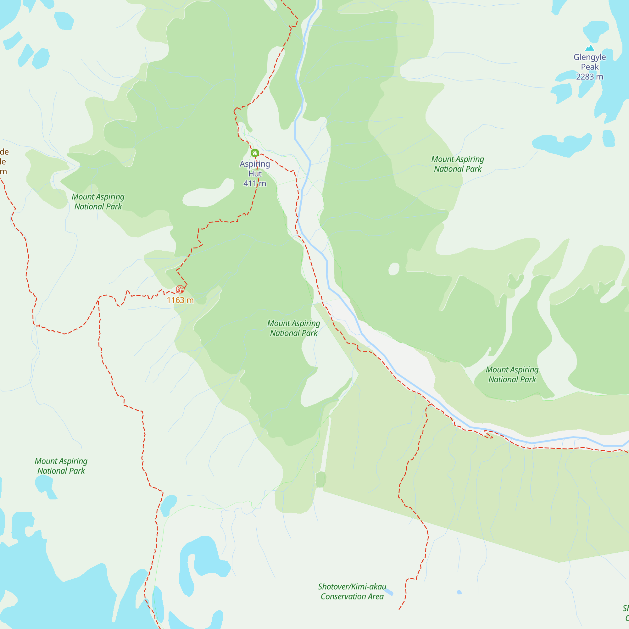 Cascade Hut map