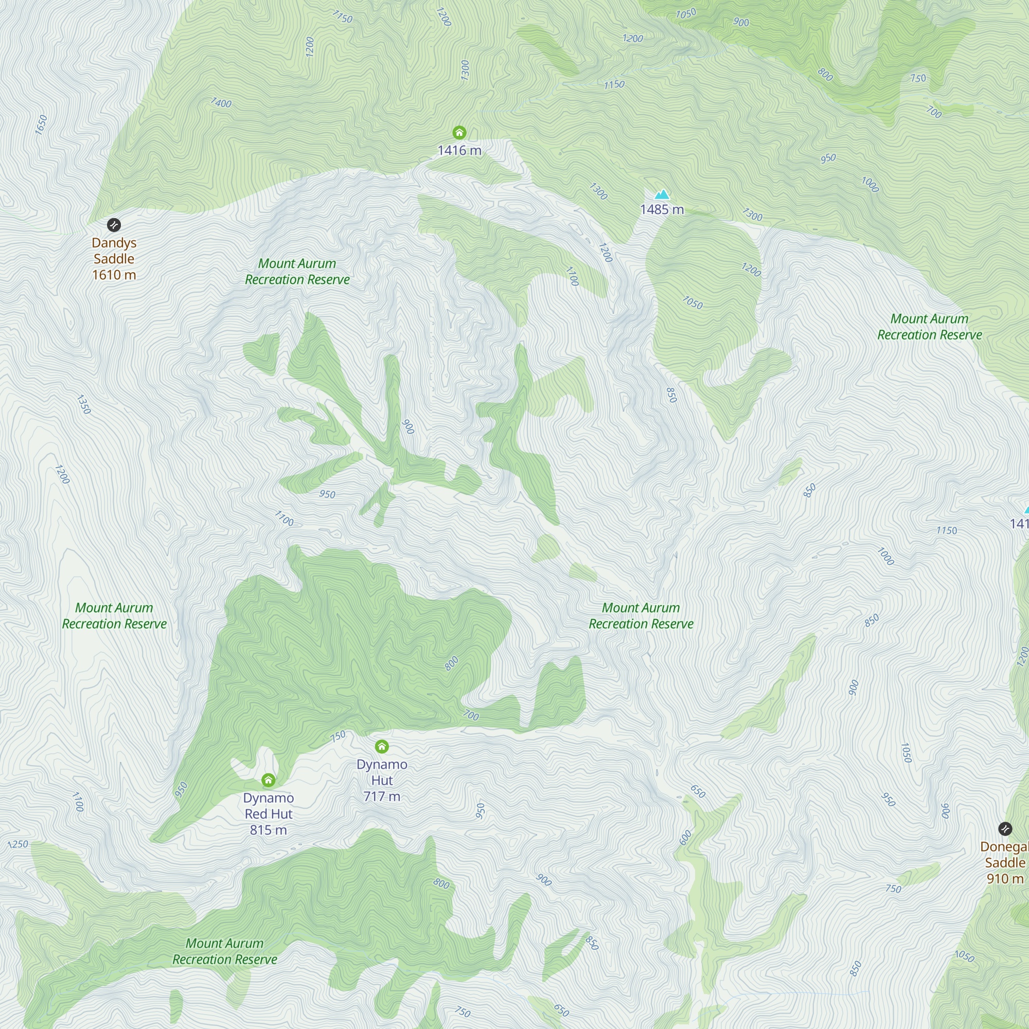 Bullendale Hut map