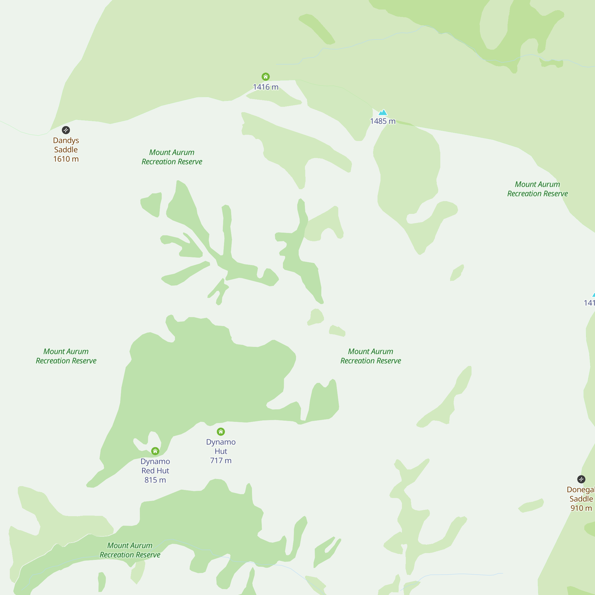 Bullendale Hut map