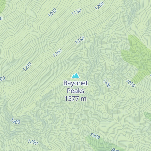 Map of Bayonet Peaks