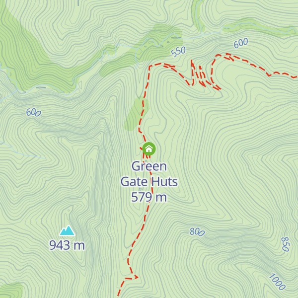 Map of Green Gate Huts